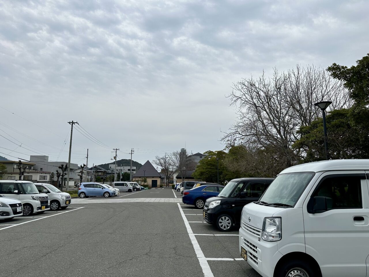 parking lot with cars
